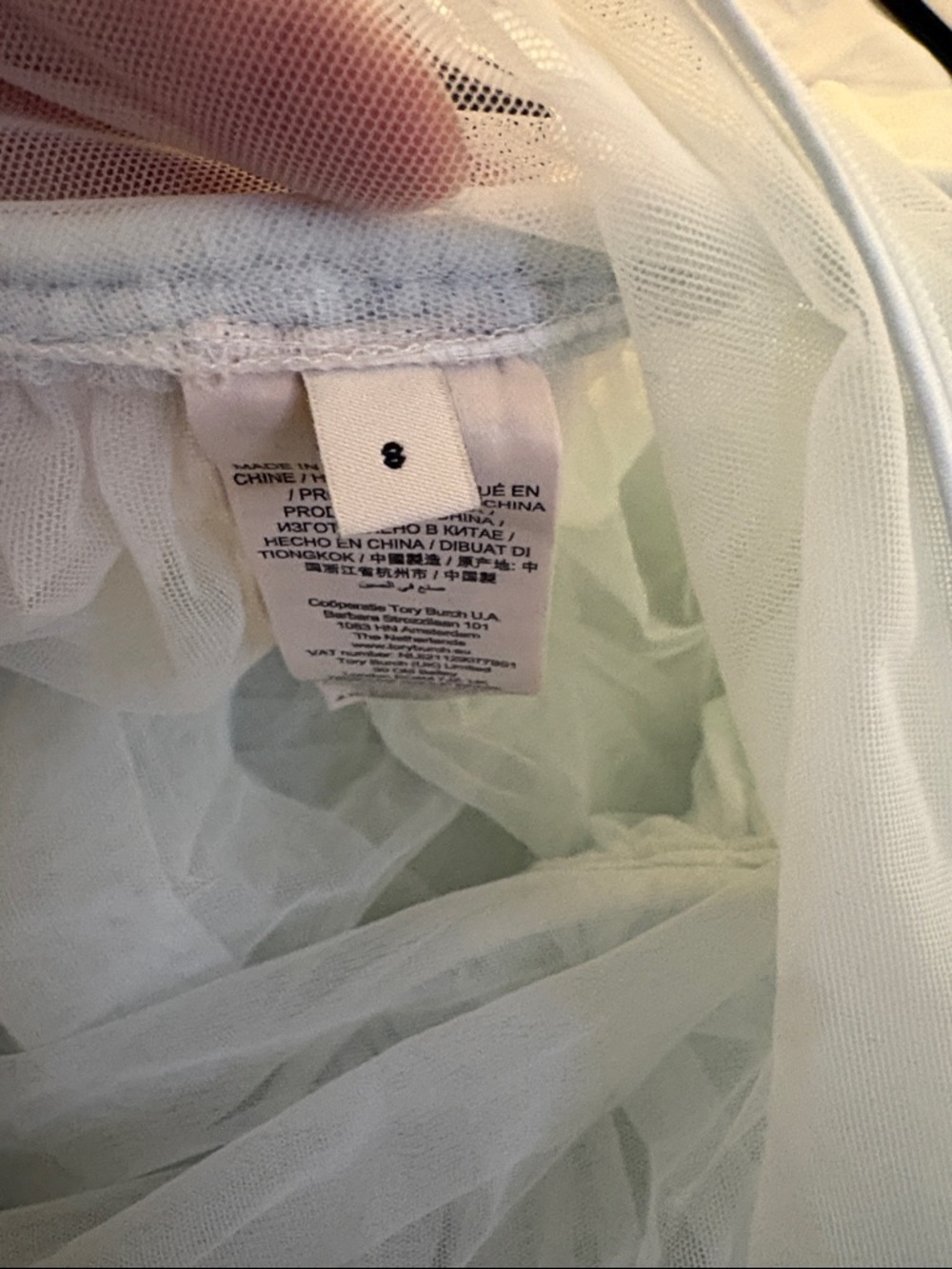 Like New Tory Burch Tulle Draped Jersey Dress - Picture 10 of 10
